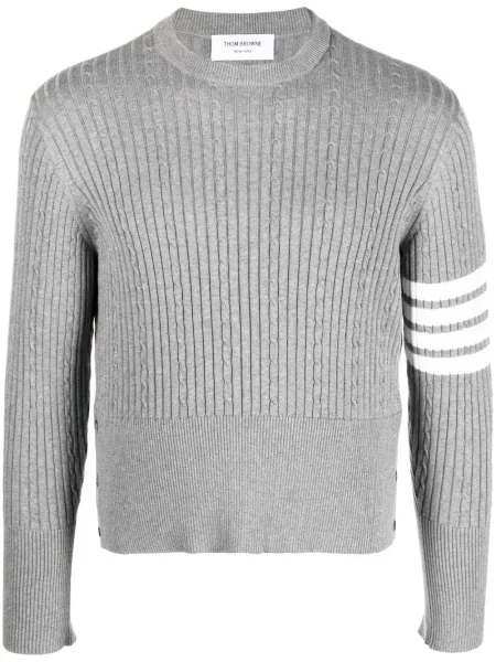 Pulover Thom Browne tricotate gri