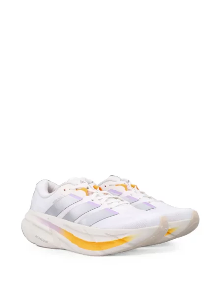 Бягане панталон Adidas с принт на райета розово