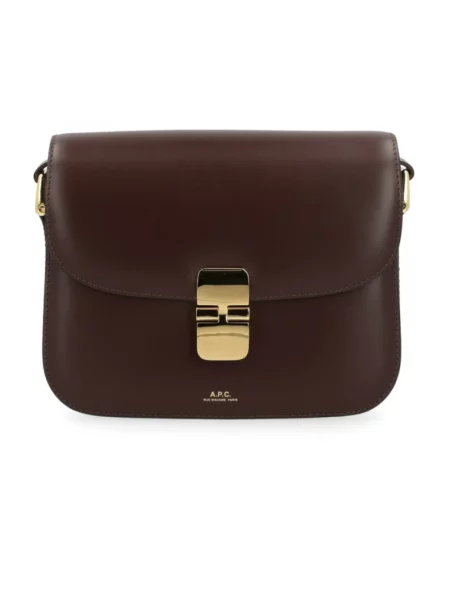 Torebka A.p.c. skórzana retro brązowa