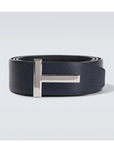 Curea Tom Ford din piele albastru