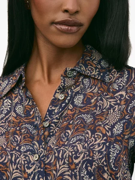 Bluză Brooks Brothers cu model paisley albastru