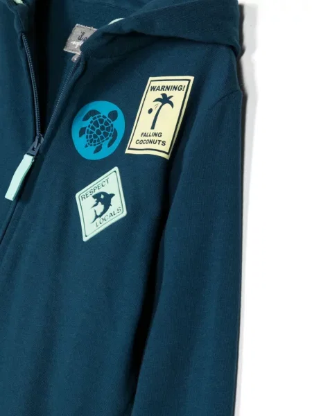 Bluza z kapturem dziecięca Il Gufo niebieska