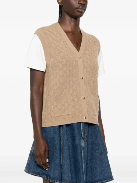 Cardigan Maje tricotate maro