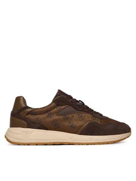 Sneakersy Guess brązowe