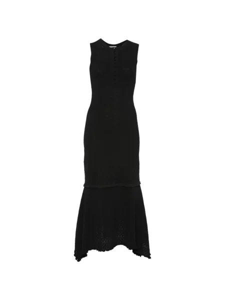 Rochie Sandro tricotate cu volane negru