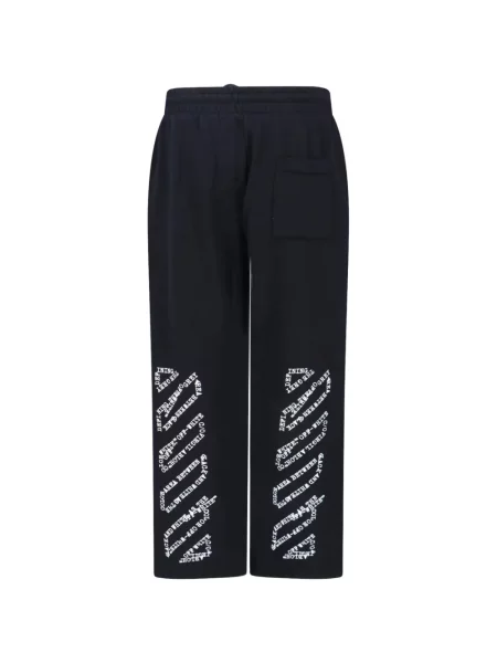 Pantaloni Off-white cu imagine alergare alb