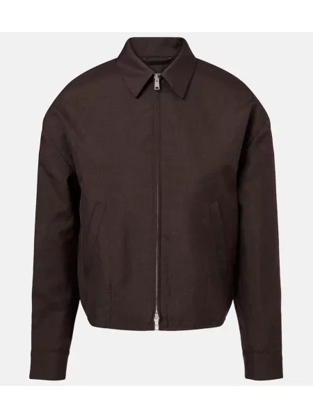 Svilena jakna Prada rjava