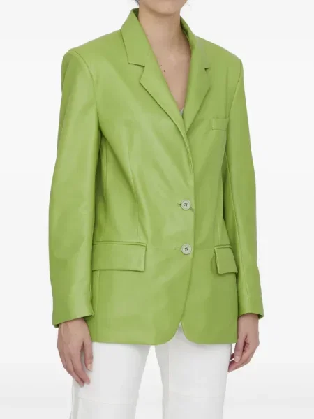 Sacou Salvatore Santoro din piele verde
