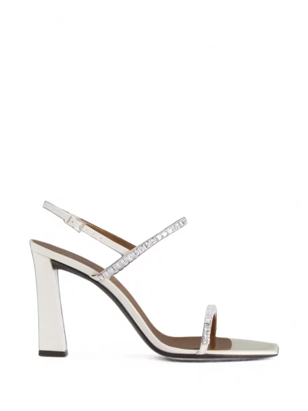 Stras sandale Giuseppe Zanotti alb