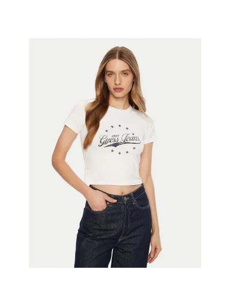T-Shirt Guess λευκό