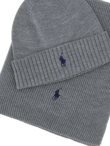 Оребрен шапка Polo Ralph Lauren черно