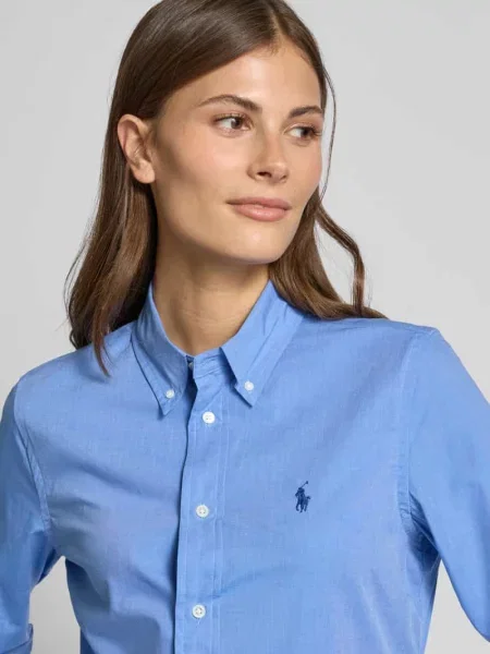 Polo Ralph Lauren koszula regular z kołnierzykiem klasycznym niebieski
