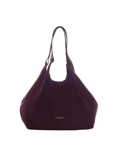 Shopperka Gianni Chiarini skórzana fioletowa