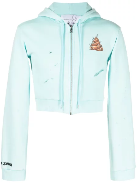 Hanorac cu glugă Natasha Zinko albastru