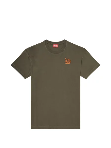 Tricou Diesel cu broderie verde