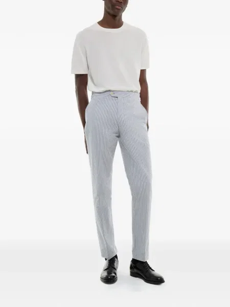 Pantaloni Fursac cu dungi alb