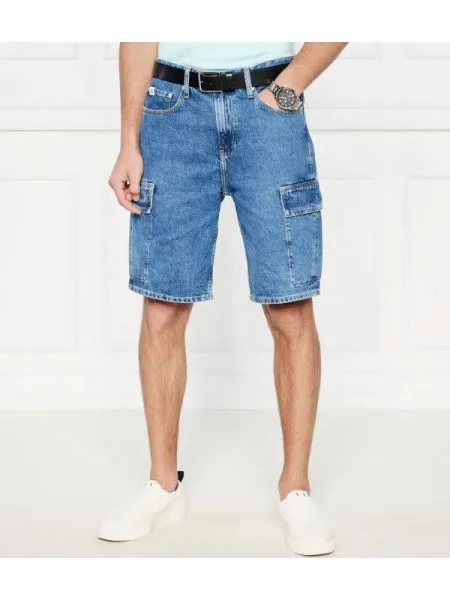 Calvin Klein Jeans Farmer rövidnadrág Cargo kék