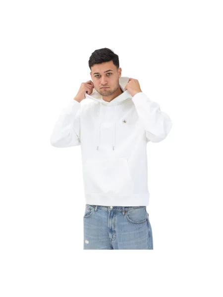 Bluza z kapturem Calvin Klein biała