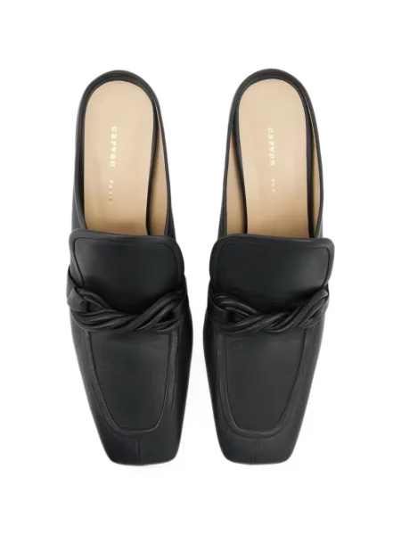 Papuci tip mules Carven din piele negru