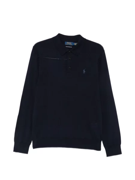 Риза Polo Ralph Lauren с автограф от джърси с връзки червено