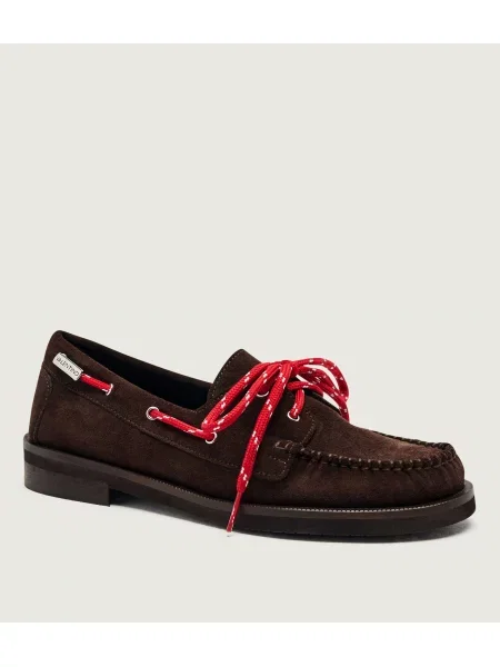 Valentino Mocasini | piele întoarsă maro