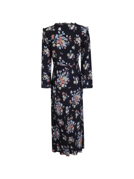 Rochie Rixo cu model floral cu imagine negru
