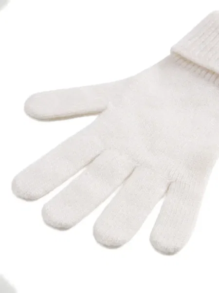Mănuși Woolrich din cașmir alb