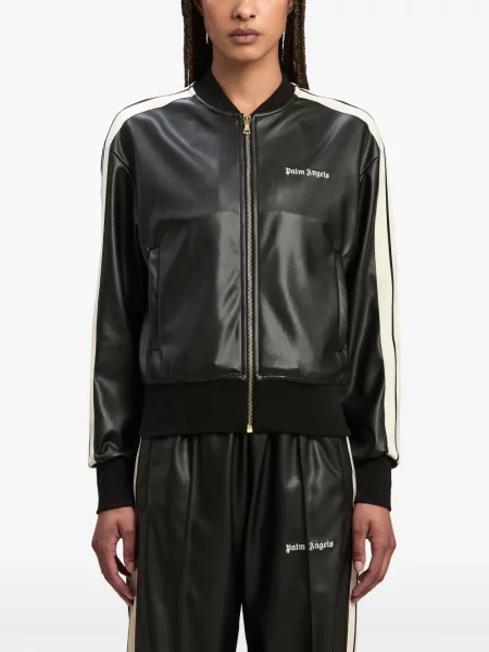 Haftowany kurtka bomber Palm Angels czarny