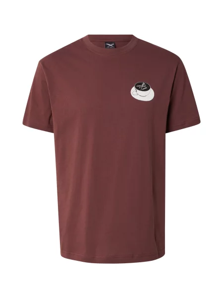 Iriedaily Tricou Slowpresso mov prună / negru alb