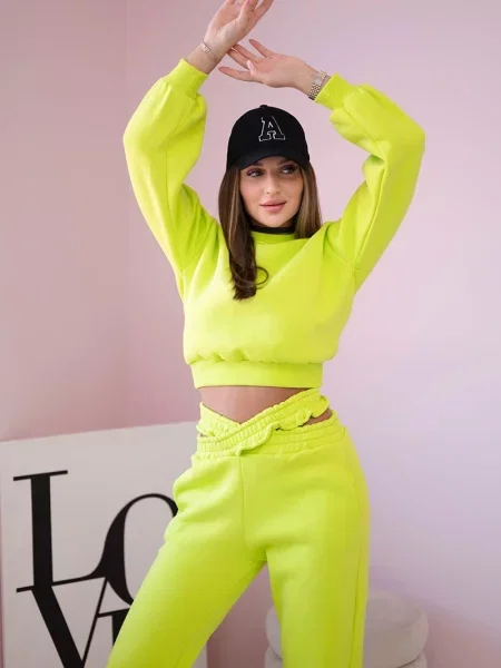 Krótka bluza Kesi ocieplana khaki