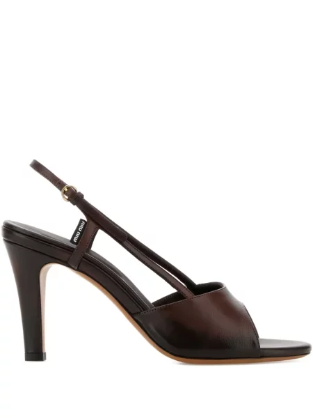 Pantofi cu toc Miu Miu maro