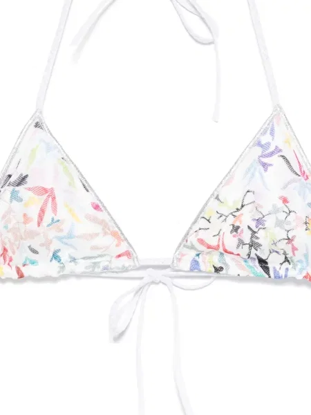 Bikini Missoni cu model floral cu imagine alb