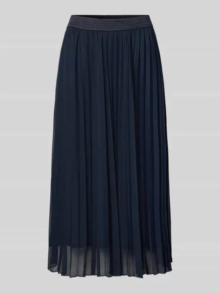 Spódnica midi o kroju regular fit z elastycznym pasem Betty Barclay niebieska