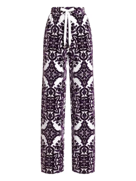 Pantaloni Dolce & Gabbana din jacard violet