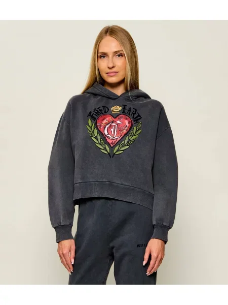 Just Cavalli Hanorac Fired Heart | Relaxed fit gri