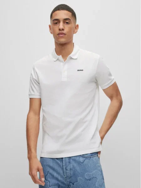 HUGO Tricou Donos negru alb