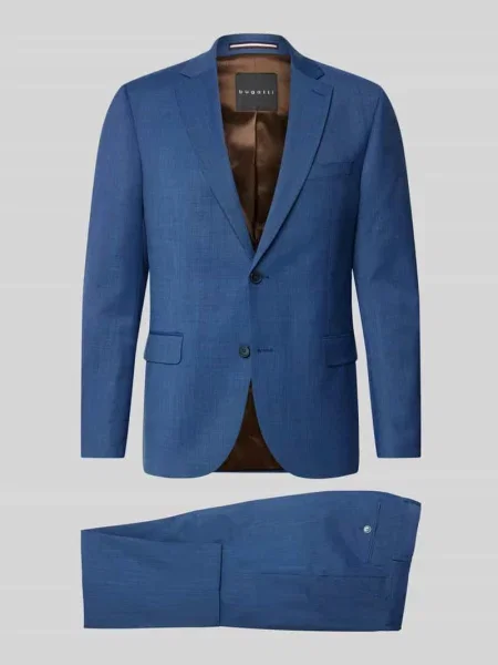 Garnitur o kroju regular fit z marynarką na 2 Bugatti niebieski
