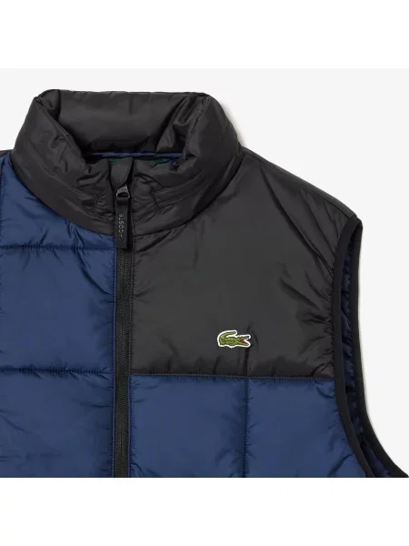 Lacoste Kamizelka Z Chowanym Kapturem granatowy