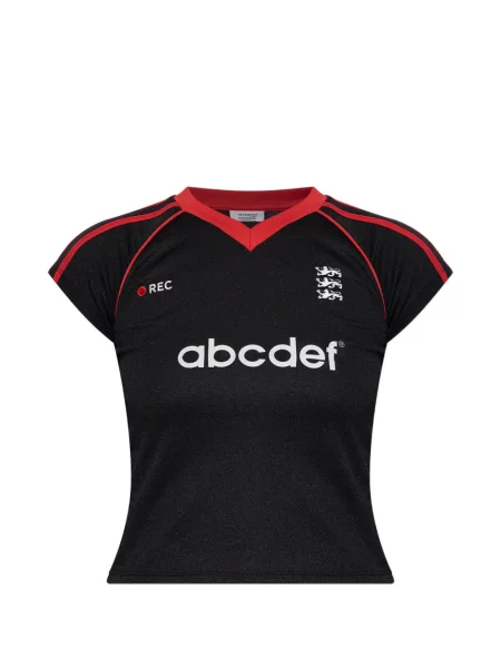 Top Vetements cu imagine cu decolteu în V negru