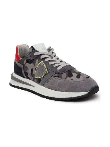 Philippe Model De piele sneakers gri