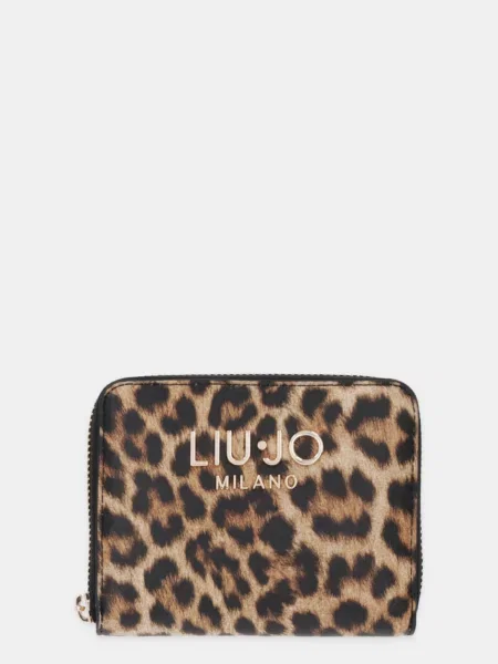 Denarnica Liu Jo z leopardjim vzorcem črna