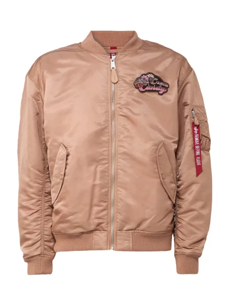ALPHA INDUSTRIES Geacă de primăvară-toamnă Candy maro portocaliu caisă / roz galben