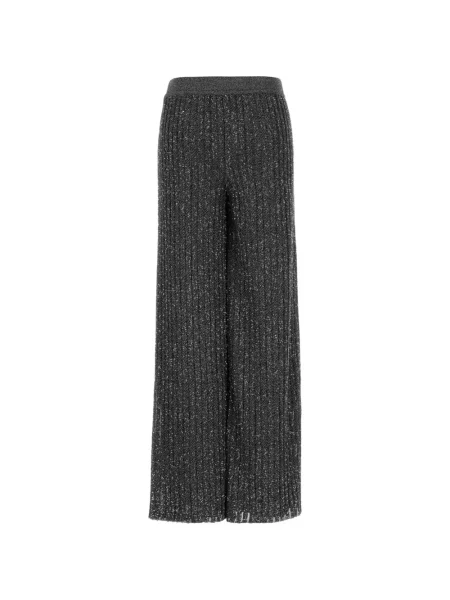 Pletené kalhoty Missoni s flitry šedé