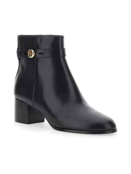 Buty do kostki Tory Burch skórzane czarne