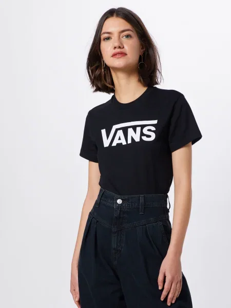 VANS Tricou WM FLYING V CREW / negru alb