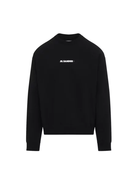 Bluza Jil Sander z nadrukiem z dżerseju czarna