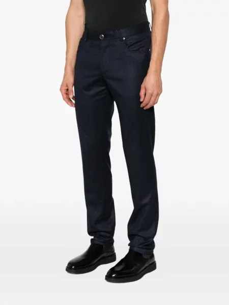 Pantaloni Corneliani de lână albastru