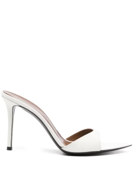 Papuci tip mules Giuseppe Zanotti alb
