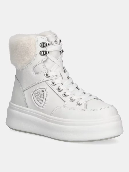 Боти Blauer EMERY с платформа с изолация бяло