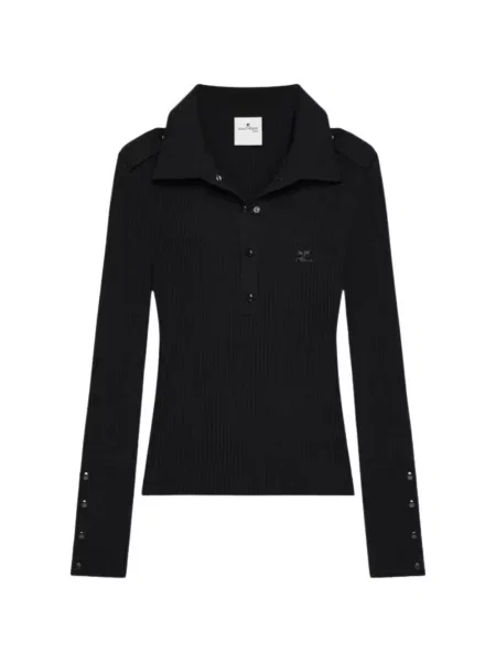 Polo Courreges με αυτόγραφο μαύρο
